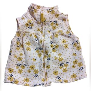 Carter's Floral Zip-Up Vest Size 12 Months.